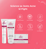 Alite skincare products with certification icons