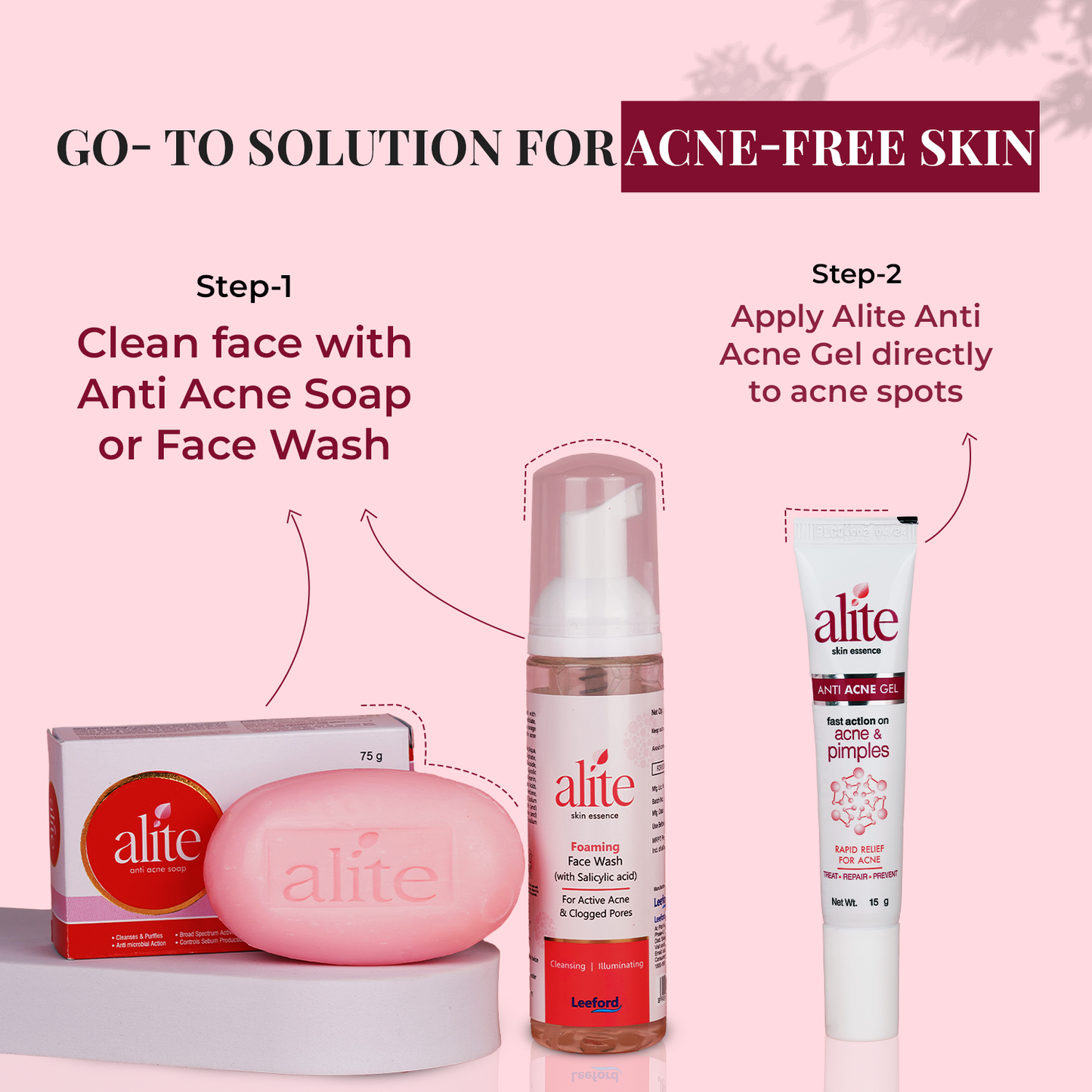 Alite Anti Acne Soap – Clears Body Acne, Fades Acne Marks & Removes Dead Skin | Tea Tree Oil & Vitamin E | Pack of 5