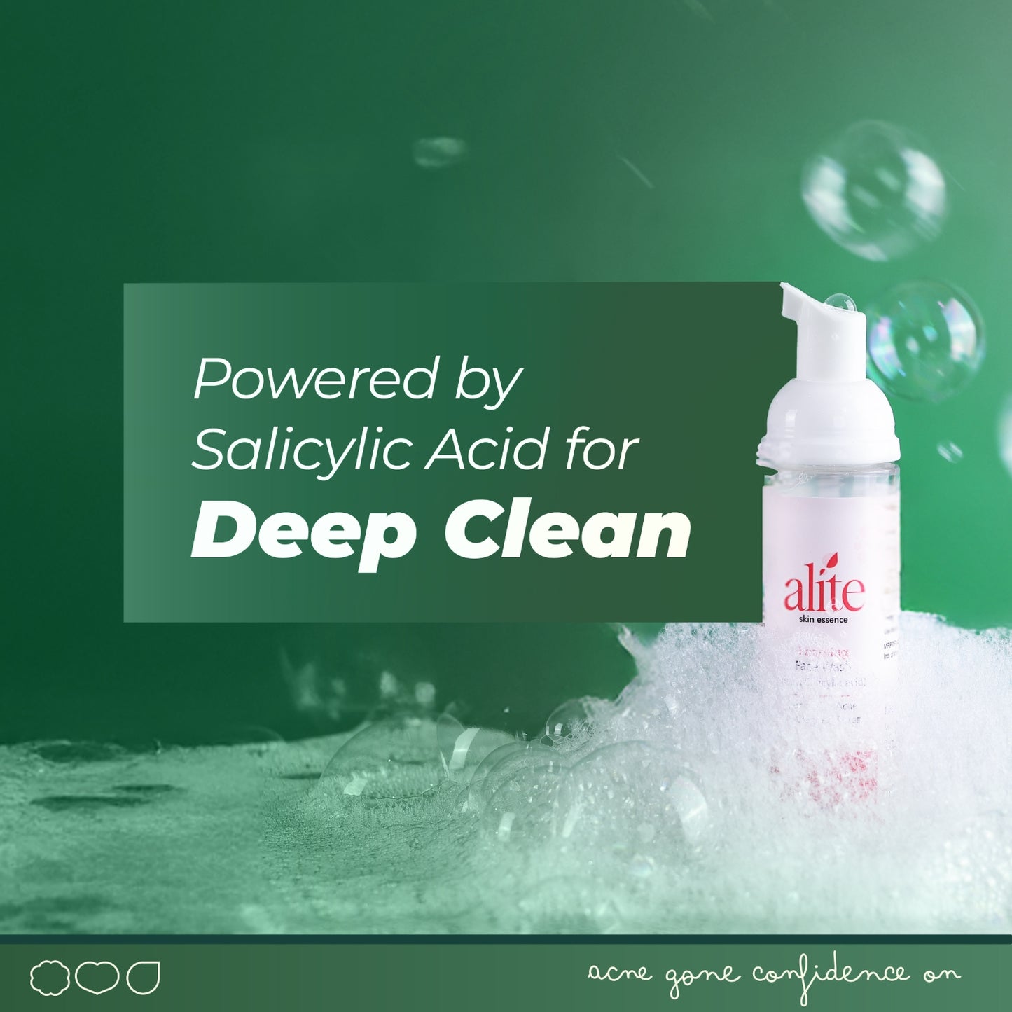 Alite Foaming Face Wash 120ml | Best for Clear Skin | Active Acne Control | Deep Cleansing Face Cleanser for Men & Women | Tan Removal & Oil Control