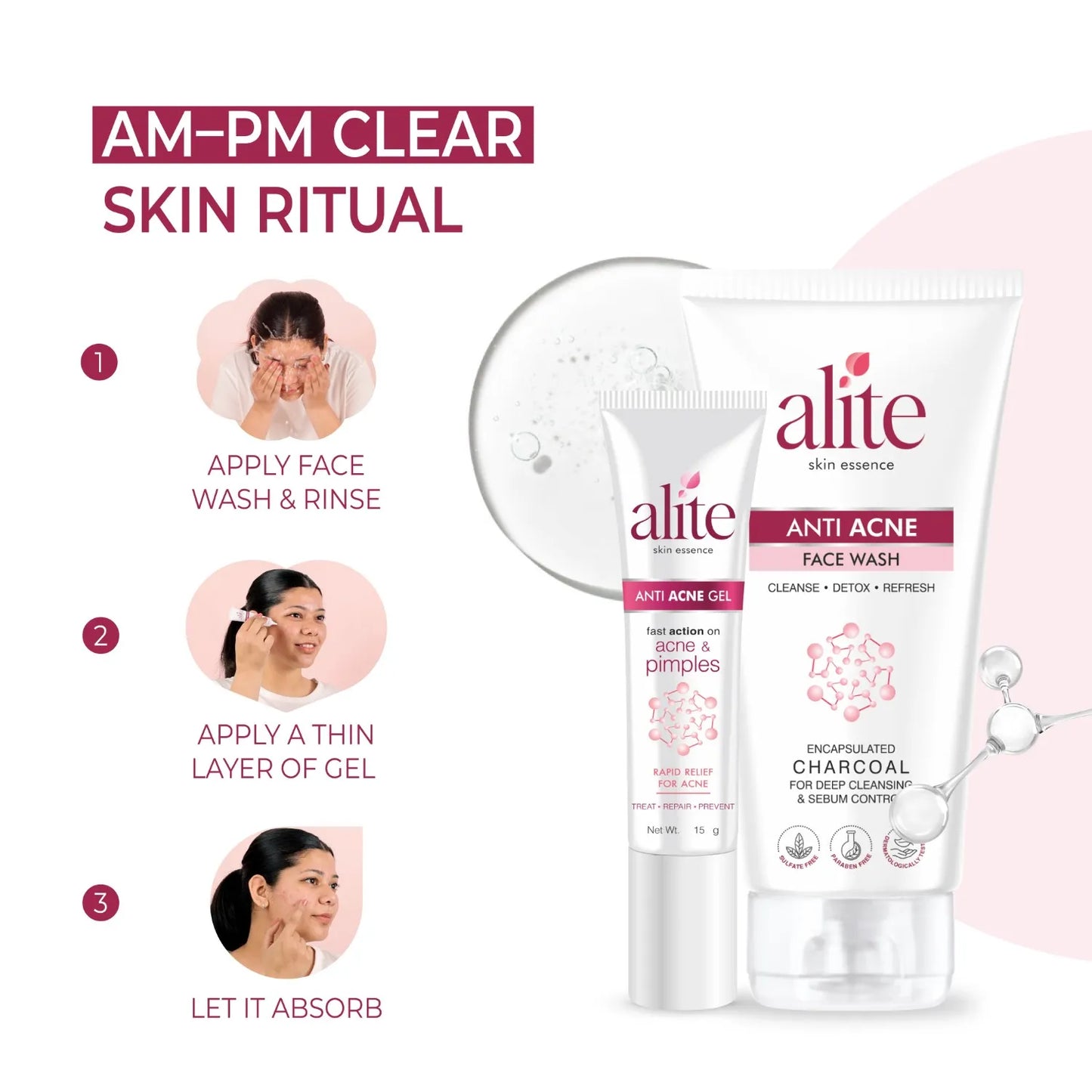 Acne-Free Glowing Combo Prevent Acne, Pimples & Control Oily Skin | Treats, Repairs, Prevents Acne