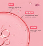 Product advertisement for alite with text on feel texture and finish