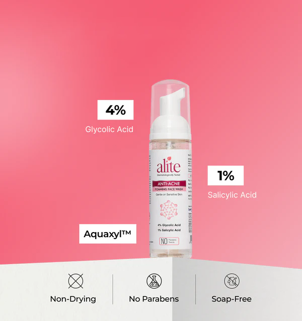 Skincare product with acid percentages and features