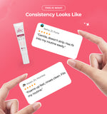 Product tube with customer reviews 