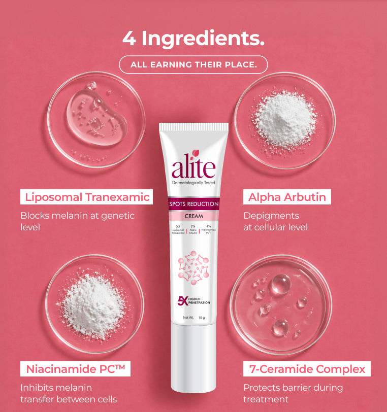 Alite cream tube with ingredients o