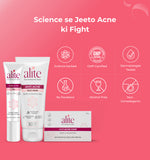 Alite anti acne skincare products  with certification icons