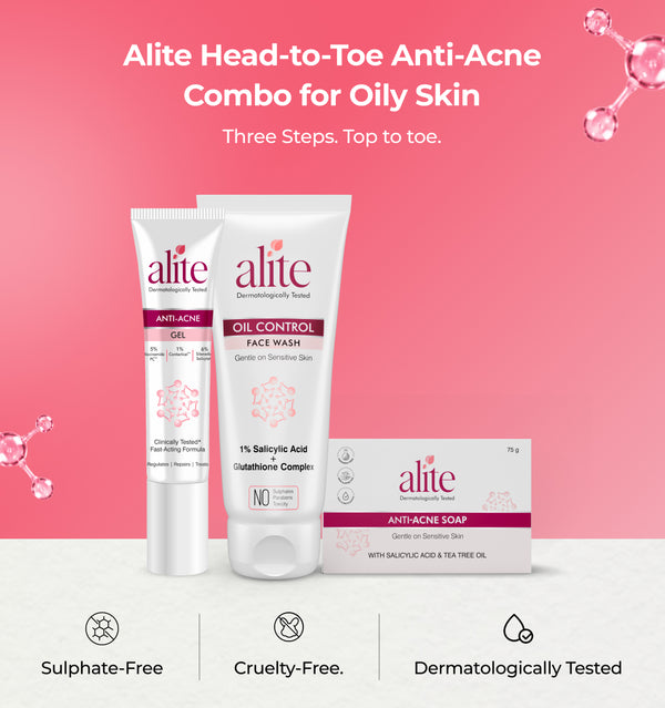 Alite Head-to-Toe Anti-Acne Combo - Oil Control, Body & Pimple Care