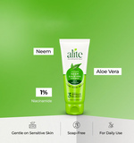Alite active neem face wash on green background