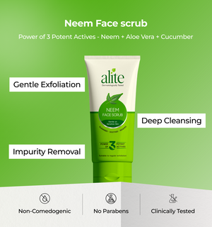 Alite Neem Face Scrub – Neem, Aloe & Cucumber For Deep Cleansing