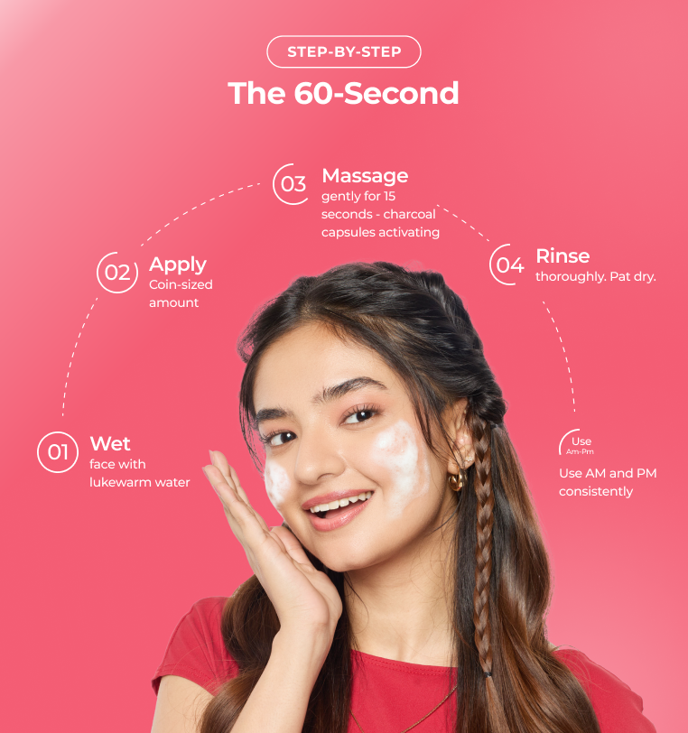 Woman applying skincare