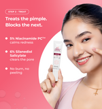 Woman holding a alite skincare product