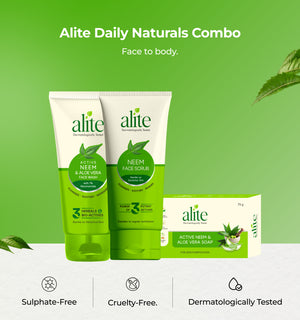 Alite Daily Naturals Combo | Neem & Aloe, Face to Body