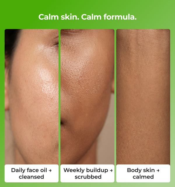 Before and after skin care transformation