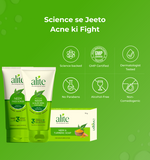 Alite skincare products with certification icons