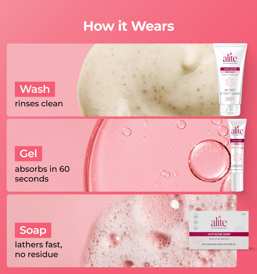 Product packaging with text on how it wears 