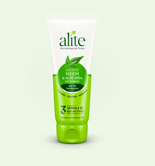 Alite Neem and Aloe Vera Face Wash 70g - Niacinamide + Herbal Actives for Clear Gentle Daily Care