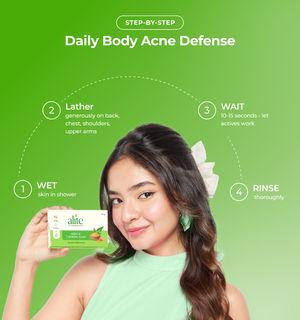 Woman holding a skincare product 