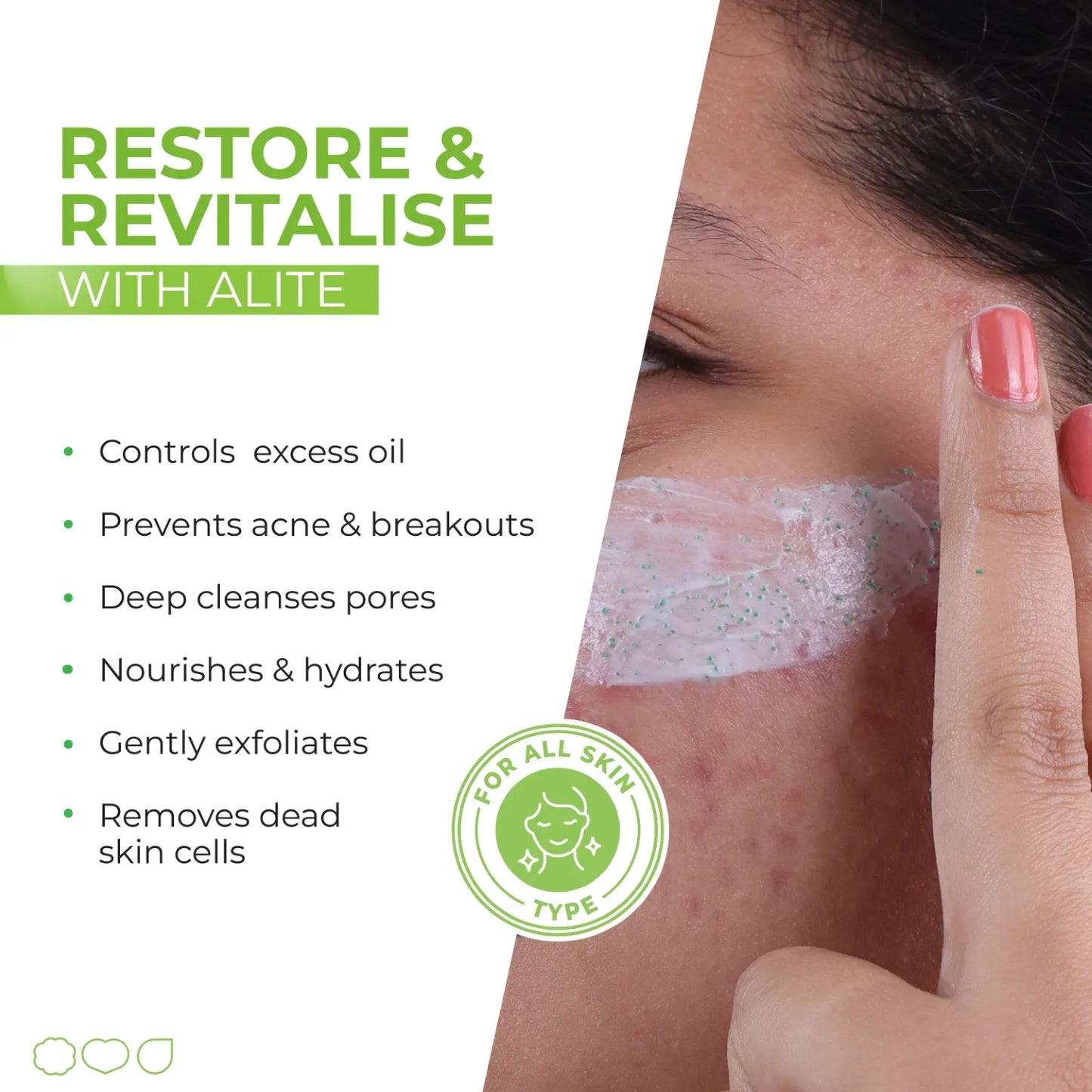 Alite Neem Glow Scrub 140gm | Radiant & Bright Skin | Complexion Boost Formula