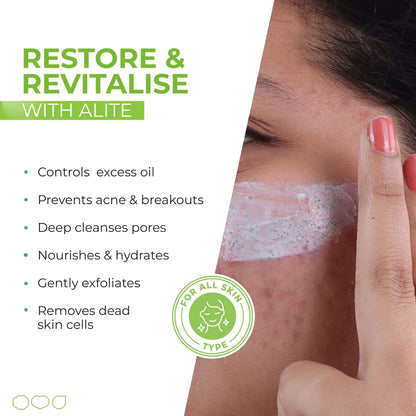 Alite Neem Glow Scrub 140gm | Radiant & Bright Skin | Complexion Boost Formula