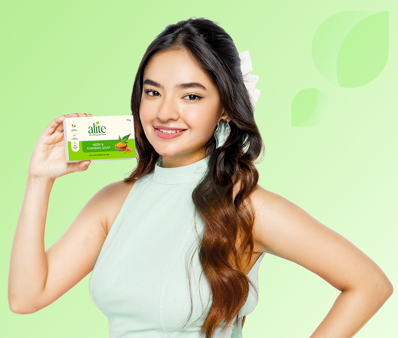 Neem & Turmeric Soap - Daily Antiseptic & Paraben-Free | Pack of 5 Benefits