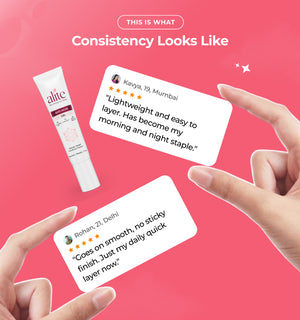 Product tube with customer reviews 